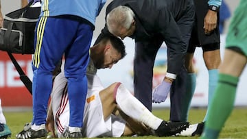 Ramos tiene dañado el ligamento lateral: al menos un mes de baja