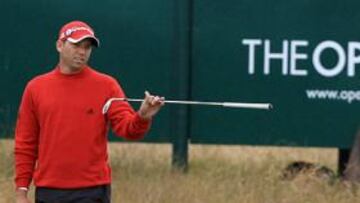 <b>DESENCANTADO. </b>Sergio García sigue sin encontrar su juego en el Abierto Británico.