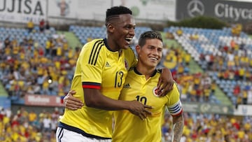 James Rodríguez y Yerry Mina en Palmeiras.