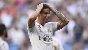 James Rodriguez en partido con el Real Madrid.