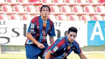 <b>CONFÍA EN ELLOS. </b>Marc Mateu, en primer término, y Héctor Rodas, dos jóvenes valores de la cantera.