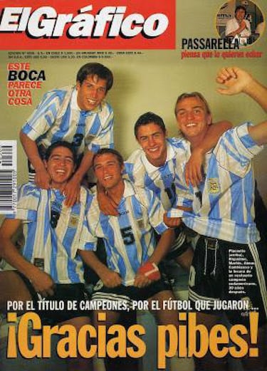 Portada de 1997. Dedicada a la selección sub-20 campeona del mundo. En ese equipo destacaban Riquelme, Aimar, Cambiasso...