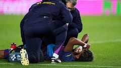 Lamine Yamal anota de penalti y cae lesionado, todo en imágenes