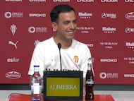 20-02-26. BORJA JIMÉNEZ, ENTRENADOR DEL SPORTING, EN LA RUEDA DE PRENSA EN MAREO.