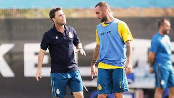 Darder y Rubi, durante un entrenamiento del Espanyol.