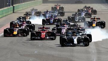 La salida del GP de Azerbaiyán de F1.