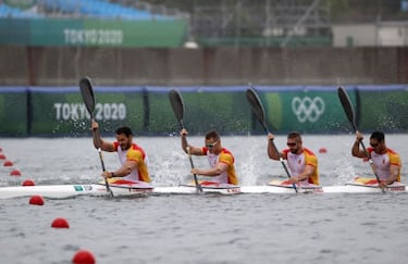 El K4 500 es plata a 226 mil¨¦simas de Alemania