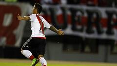 Driussi celebra su segundo gol ante Melgar en El Monumental.