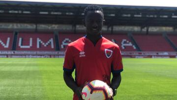 Yeboah con el Numancia.