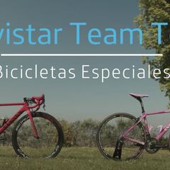 Movistar presume de las bicicletas campeonas de Nairo
