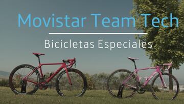 El Movistar presume las bicicletas campeonas de Nairo