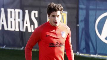 Giménez, en el entrenamiento.