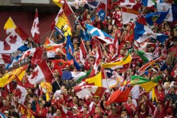 La afición de Canadá apoyó a su Selección.