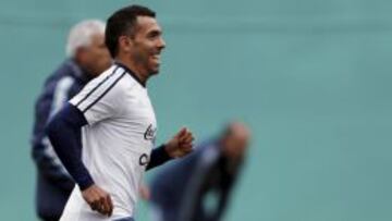Tévez, con Argentina.