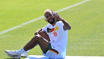 Eric Maxim Choupo-Moting, en un entrenamiento con Camerún.