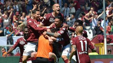 Alegr&iacute;a del Torino contra el Sassuolo (3-2).