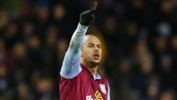 Gabby Agbonlahor, durante un partido con el Aston Villa.