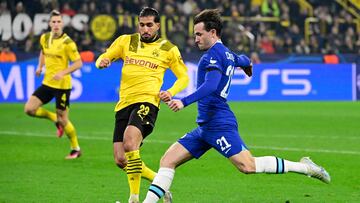 Emre Can y Ben Chilwell en el partido de ida.