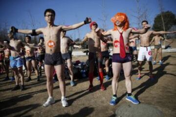 La Half-Naked Marathon es una iniciativa para reivindicar una mayor concienciación con el medio ambiente en Beijing.