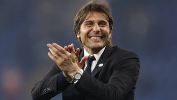 Conte, en un partido en el banquillo del Chelsea.