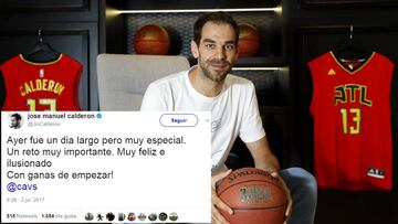 Calderón anuncia feliz su nuevo acuerdo con los Cavaliers