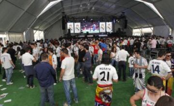 Carpa de la Fan Zone del Real Madrid. 