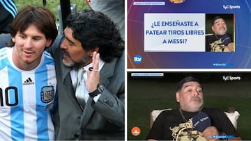 "¿Le enseñaste a tirar las faltas a Messi?" La increíble respuesta de Maradona