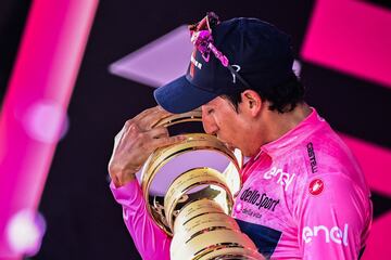 Egan Bernal, ganador del Giro de Italia. 