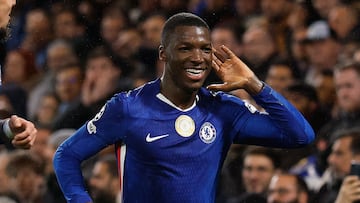 Soccer Football - UEFA Champions League - Chelsea v Pafos - Stamford Bridge, London, Britain - January 21, 2026 Chelsea's Moises Caicedo celebrates scoring their first goal Action Images via Reuters/Peter Cziborra