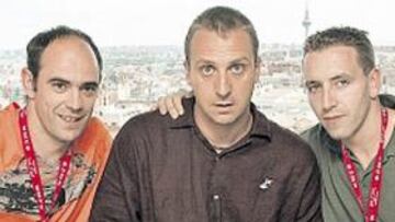 <b>REPASO. </b>Hombrados, Barrufet y Hernández (izquierda), campeones mundiales y estudiosos.