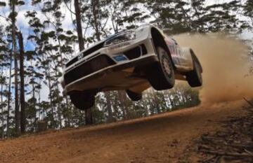 Sebastien Ogier durante el Rally de Australia.