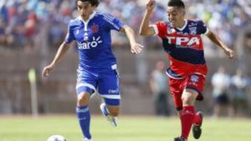 Mathías Corujo en el duelo ante San Marcos de Arica.