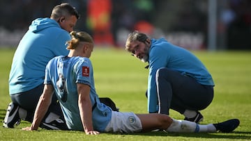 Manchester City pierde a Erling Haaland en un momento clave