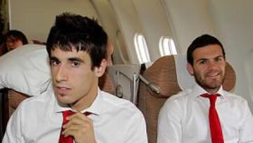 <b>DE SUDÁFRICA A ALCOY SIEMPRE CON LA ROJA.</b> Javi Martínez y Mata saben lo que es saborear las mieles del mayor éxito de la historia del fútbol español, el Mundial de Sudáfrica, pero no han tenido ningún reparo en bajar con la Sub-21 en su lucha por ir a los JJ OO. Para eso no se puede perder hoy.