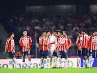 during the quarter-final second match between Cruz Azul and Guadalajara as part of the Liga BBVA MX, Torneo Apertura 2025 at Olimpico Universitario Stadium, on November 30, 2025 in Mexico City, Mexico.