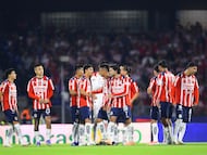 during the quarter-final second match between Cruz Azul and Guadalajara as part of the Liga BBVA MX, Torneo Apertura 2025 at Olimpico Universitario Stadium, on November 30, 2025 in Mexico City, Mexico.