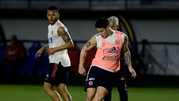 La Selección Colombia sigue entrenando antes del juego ante Bolivia.