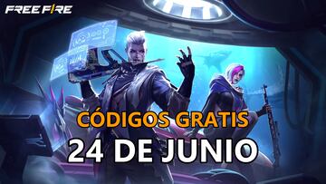 Códigos gratis Free Fire sabado 24 junio
