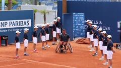 El tenista español Martín de la Puente, durante el torneo de Biot (Francia)