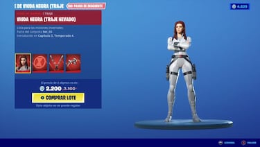 Fortnite: skin Viuda Negra (traje nevado) ya disponible; precio y contenidos