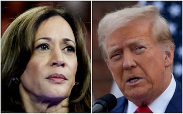 U.S. Vice President Kamala Harris in Milwaukee, Wisconsin, U.S. August 20, 2024 and former U.S. President Donald Trump