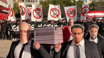 Una imagen de la manifestación del Sevilla.