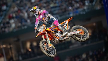 Jorge Prado, con la KTM en Anaheim II.