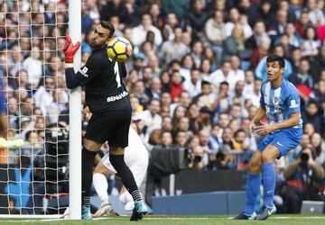 Cristiano's header bounces back off the woodwork...