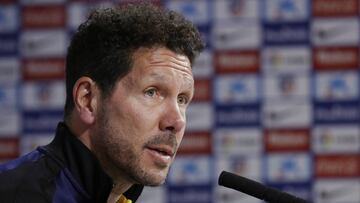 Simeone en rueda de prensa.