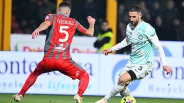 Vásquez jugó los 90 en la derrota de la Cremonese frente al Inter