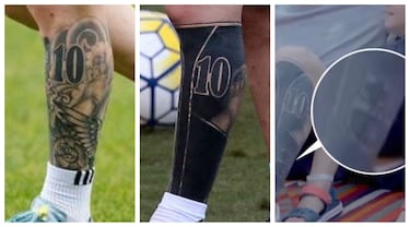 Messi suma el escudo del Barça a su tatuaje incompleto