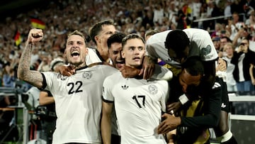Florian Wirtz celebra el 2-1 de Alemania ante Irlanda del Norte.