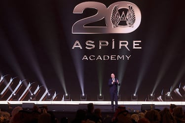 Infantino durante la presentación de la gala.