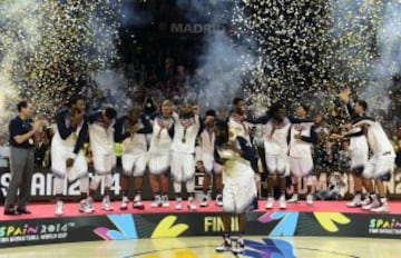 Estados Unidos celebra el título del mundial de basket.